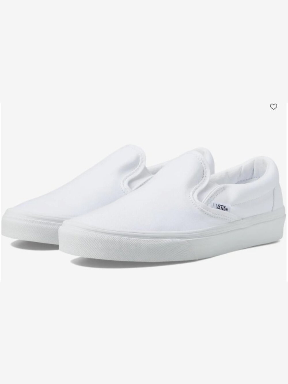 VANS Classic Slip-On Shoes NEW White M 5.5 / W 7 *Flaw